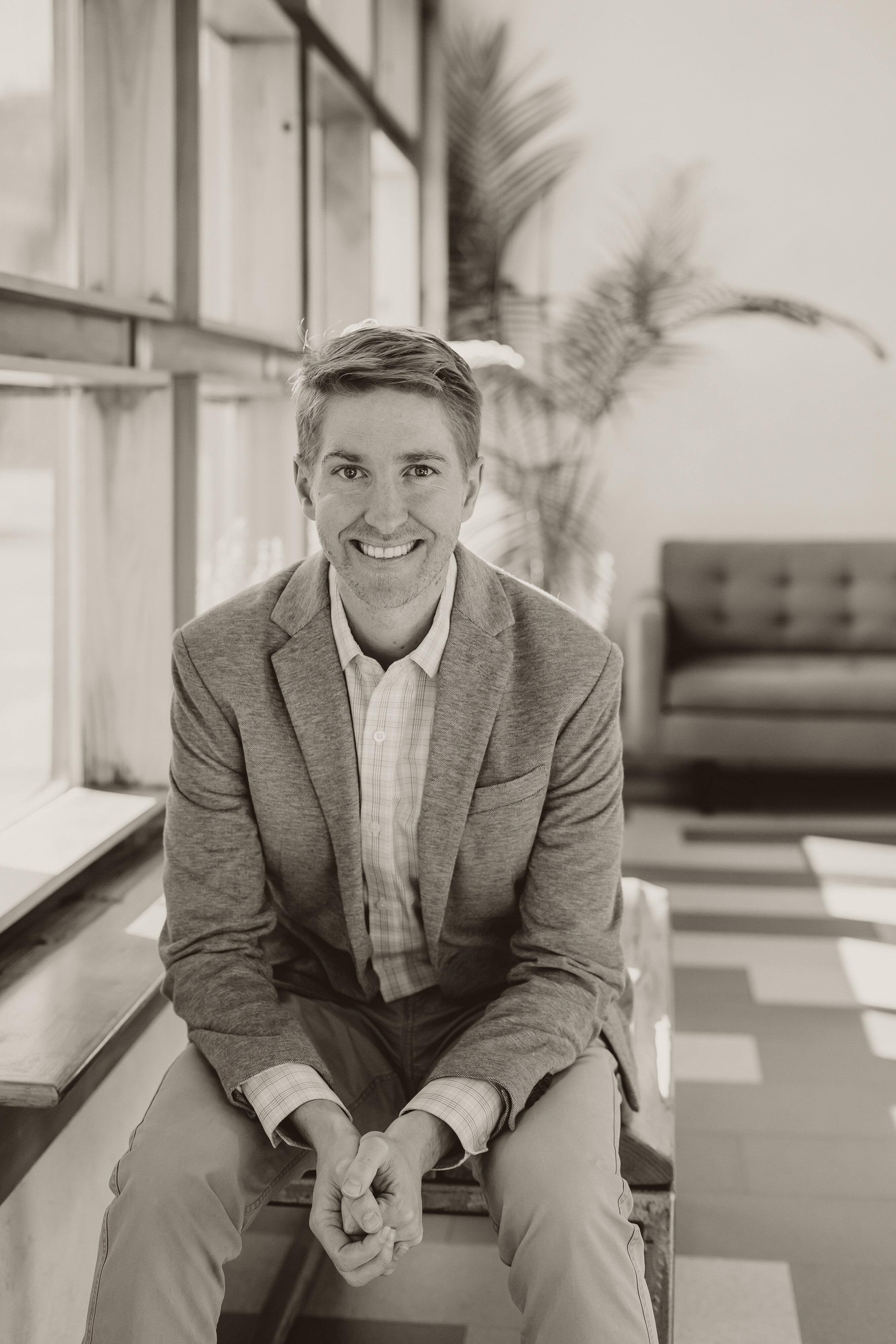 Aaron, founder of Stealthy Good, in his Boone office.